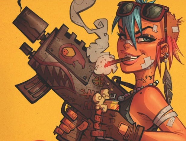 Tank Girl ist eine Comic-Reihe von Jamie Hewlett und Alan Martin. Es spielt im postapokalyptischen Australien und folgt den Abenteuern eines anarchistischen Punk-Protagonisten.