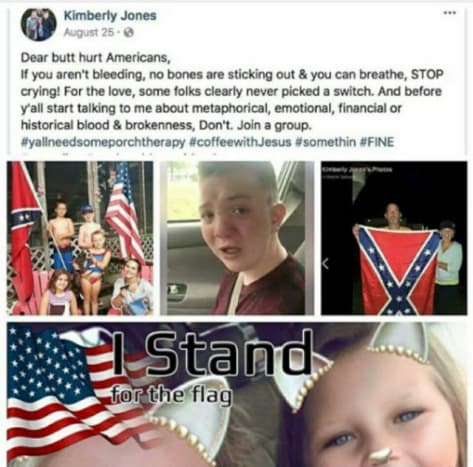 صورة عبر Facebook كما لو أن هذا لم يكن كافيًا ، فهناك أشخاص يبحثون في موجز تويتر الخاص بـ Lakyn ، في محاولة للبحث عن التعليقات أو الصور العنصرية. استخدم بعض الأشخاص Photoshop لإنشاء تغريدات مزيفة ، وذلك باستخدامها لمجادلة بعضهم البعض بشأن عنصرية Laykn المزعومة. نعم فعلا. عنجد. أقسام التعليقات على تغريدات لاكين ، المليئة بالتقلبات والحجج الغريبة العرضية ، هي شهادة على عدم قدرة الإنترنت على التعامل مع المجالات الرمادية الأخلاقية. حتى أن هناك أشخاصًا يقترحون أنه على الرغم من الأدلة الفوتوغرافية ، فإن رواية لاكين ليست حقيقية. لقد استشهدوا بعدد تغريداتها المرتفع بجنون (36 ألفًا أو 20 تغريدة يوميًا لمدة 5 سنوات) ، كدليل على أنها روبوت. في حين أن هذا بعيد المنال ، فقد ورد أن لاكين كانت تتعامل مع حسابات في جميع أنحاء Twitter ، متظاهرة بأنها هي. كل الأشياء التي تم أخذها في الاعتبار ، فإن مزاعم العنصرية ، بخلاف صورة العلم الكونفدرالي على Facebook ، هي في الغالب تكهنات. لا يوجد دليل على أن كيتون استخدم كلمة n في المدرسة. 