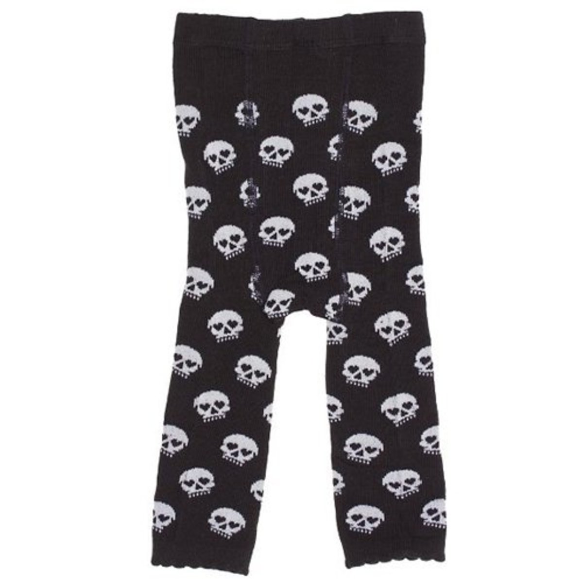 Totenkopf Baby Leggings Schwarz Weiß von Sourpuss Clothing