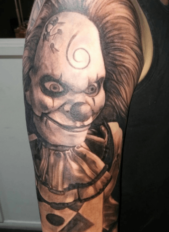 gruseliges Clown-Tattoo