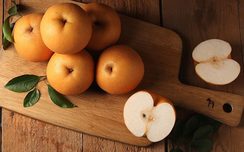 poire chinoise en coupe