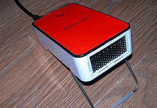 mini chauffage en fonctionnement