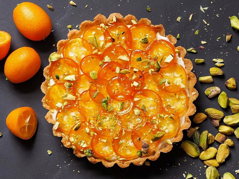 pastel de kumquat