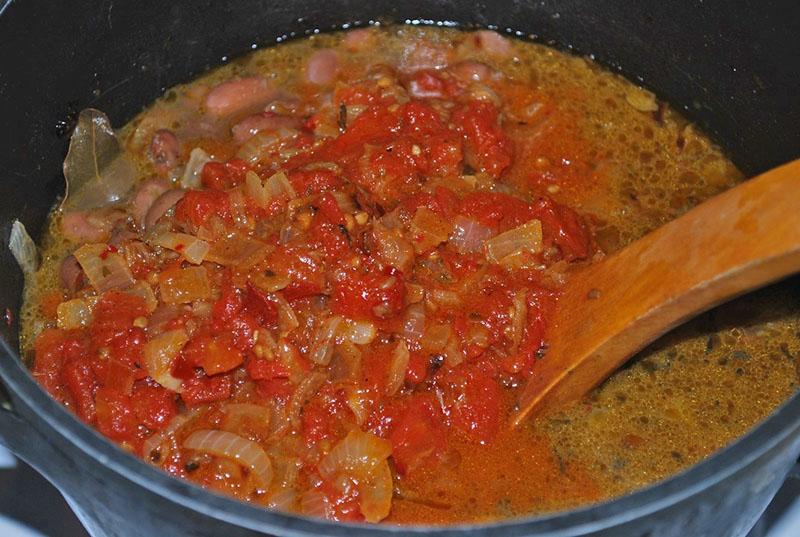 estofado de tomates con cebolla