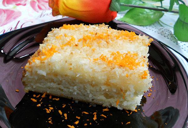 tarte crémeuse à la vanille et à la noix de coco