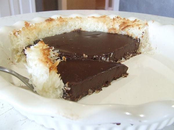 pastel de chocolate y coco