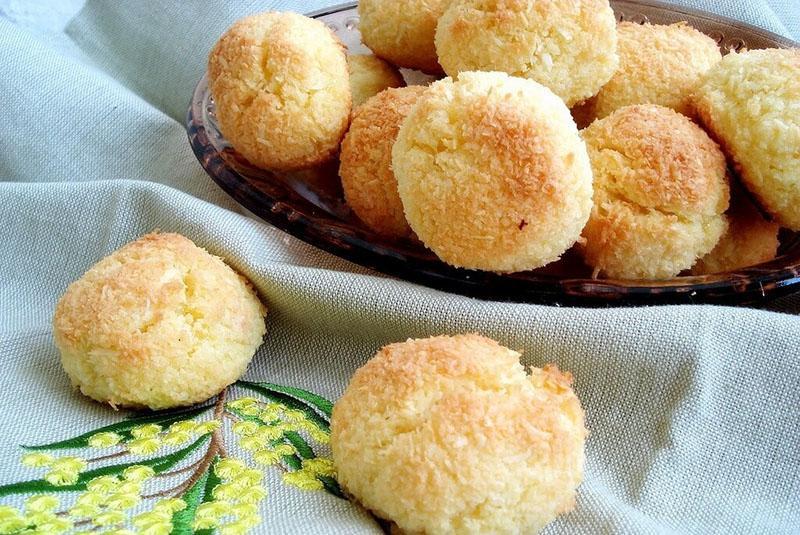 recette de biscuits à la noix de coco avec du fromage cottage