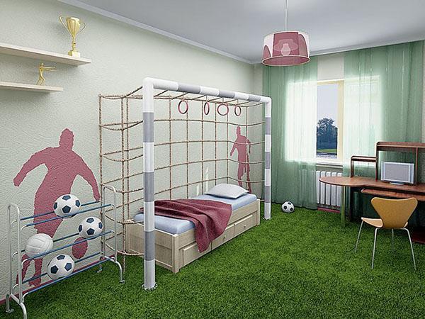 chambre du futur footballeur