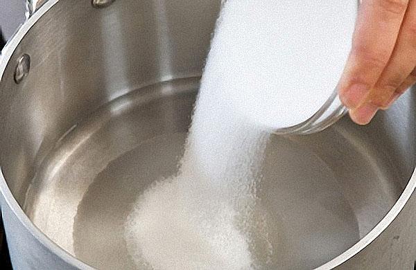 faire bouillir de l'eau avec du sucre et de l'acide citrique