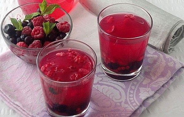 compotée de cassis et framboises