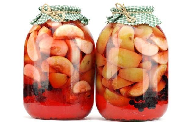 compota de grosella negra y manzana
