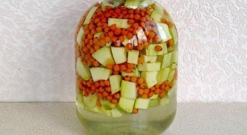 compotée d'argousier et courgettes