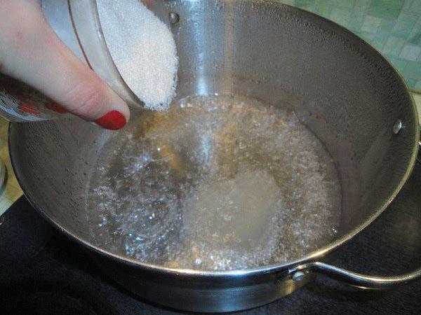 cocinar jarabe de azúcar