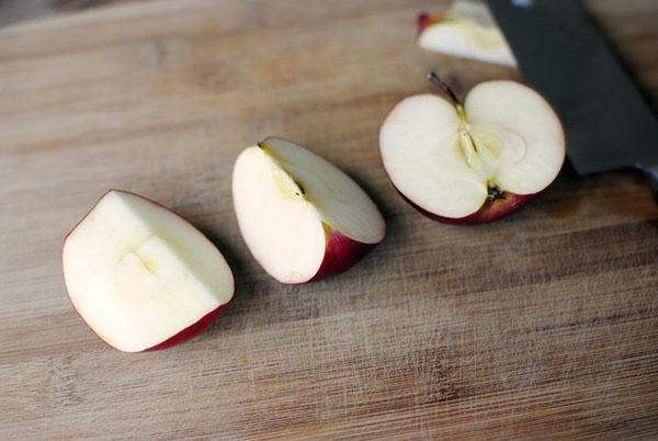 pommes coupées