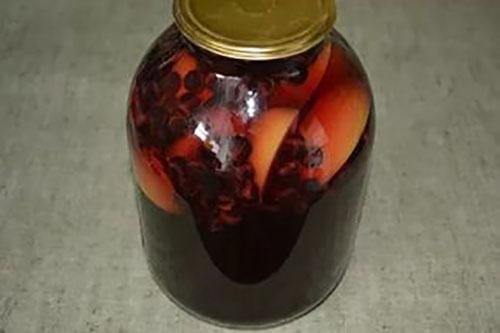 compota de cereza y manzana