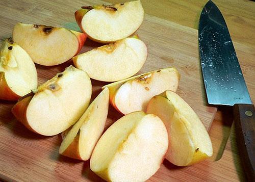 preparar manzanas para compota