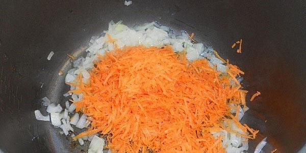agregue zanahorias y seleccione el modo de fritura