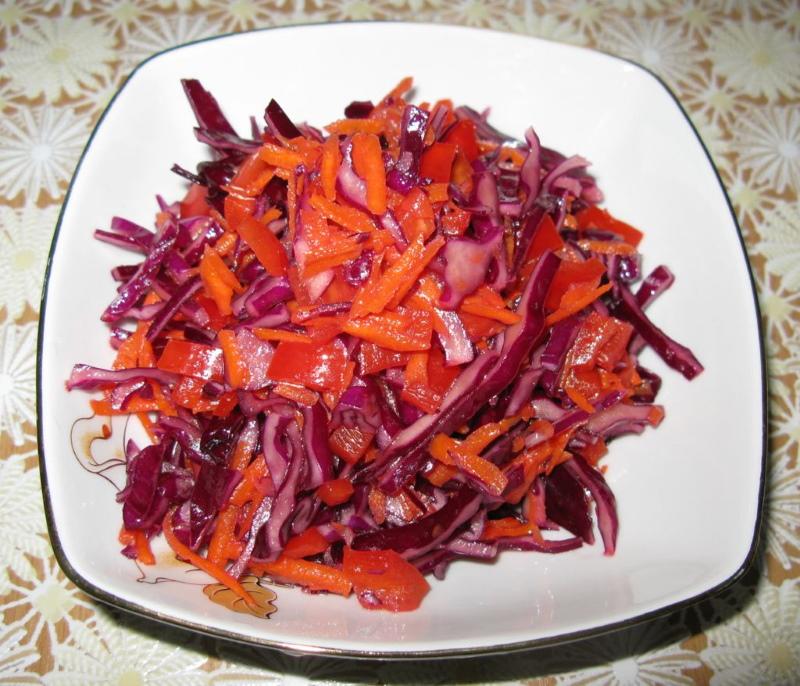 salade de chou rouge et poivre