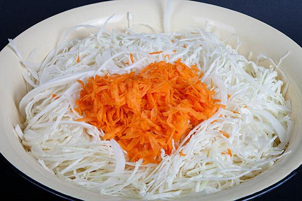 mélanger les carottes avec le chou