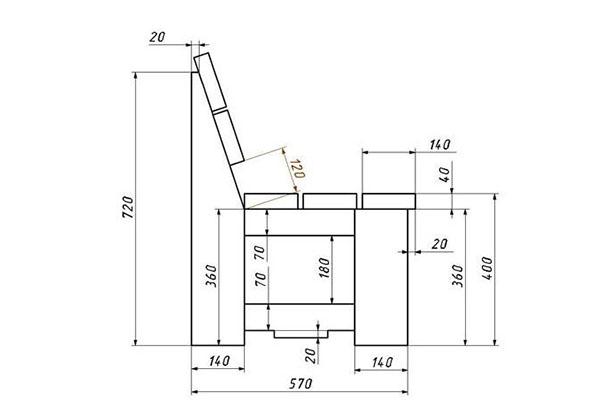 dimensions de toutes les pièces