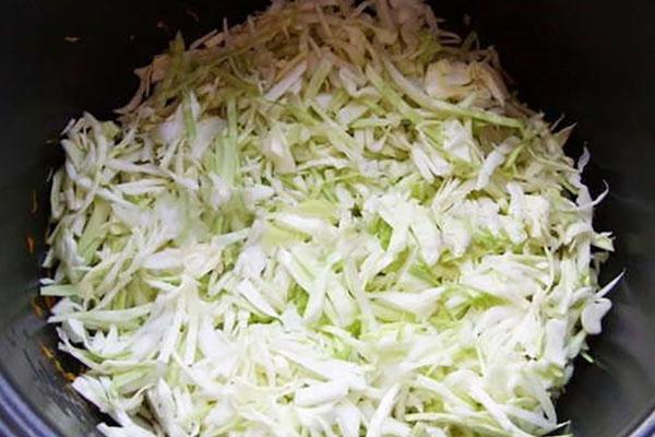 guisar verduras en una olla de cocción lenta