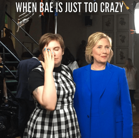 Lena Dunham und Hillary Clinton.