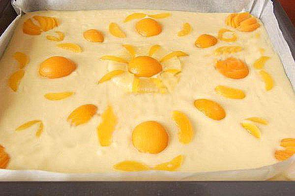 mettre des abricots sur la pâte