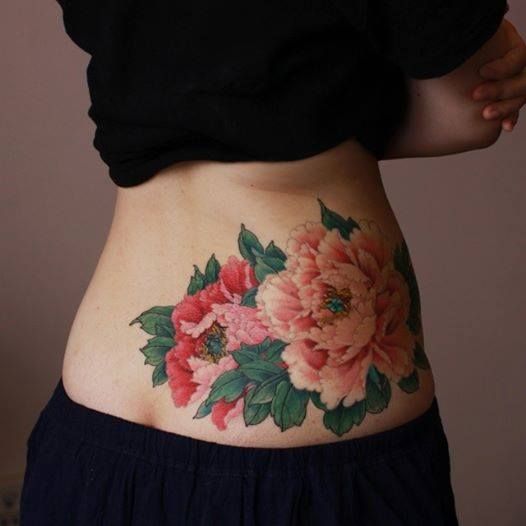 Dolní záda tetování zničit stigma trampské razítko