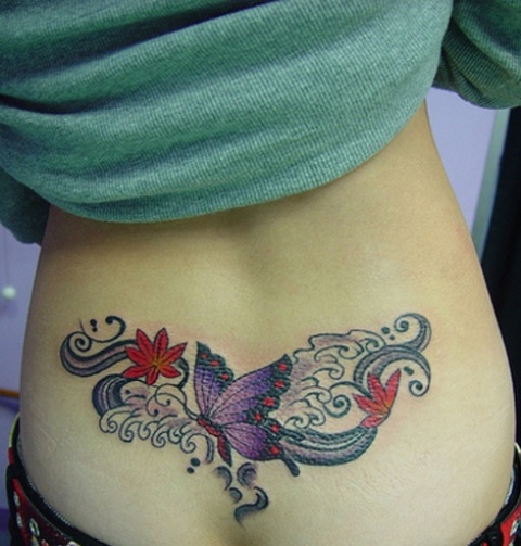 Dolní záda tetování zničit trampské razítko stigma