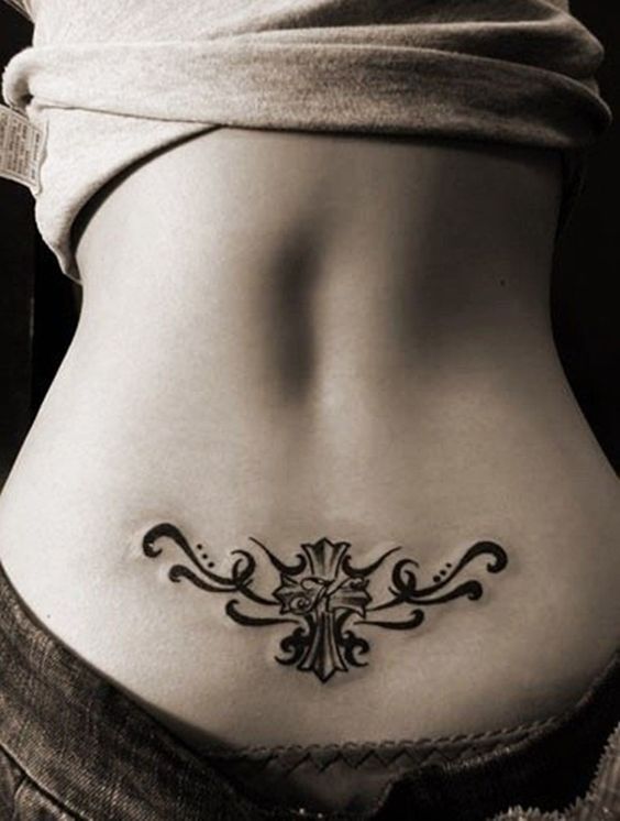 Dolní záda tetování zničit trampské razítko stigma