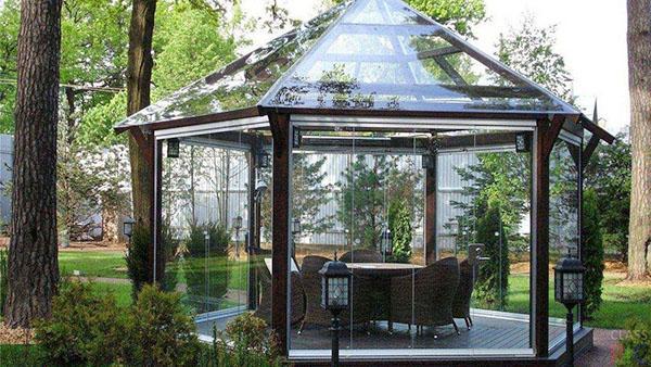 gazebo en polycarbonate transparent