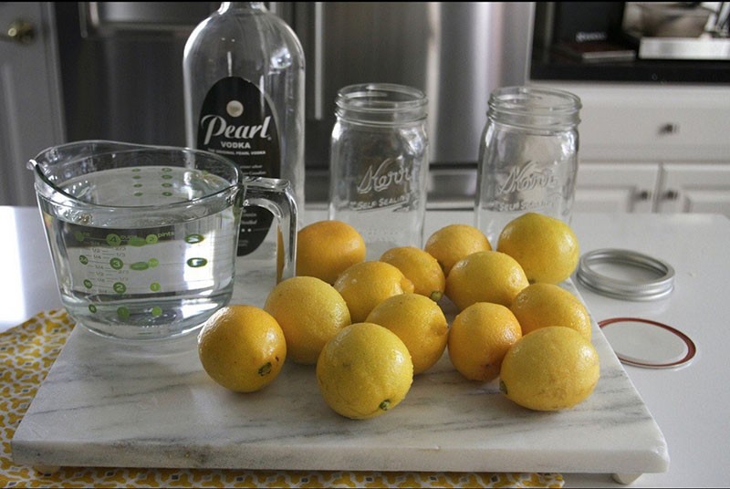 ingredientes para limoncello