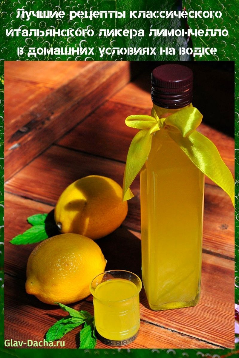 limoncello à la maison sur la vodka