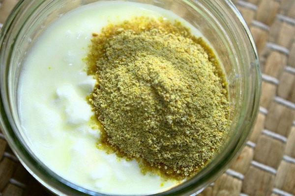 masque kéfir et moutarde