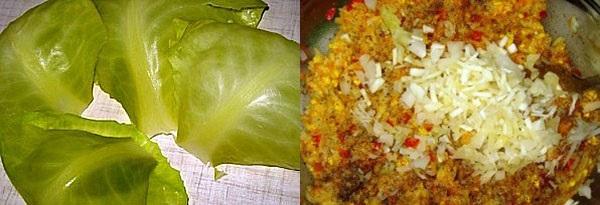 préparer les feuilles et la garniture