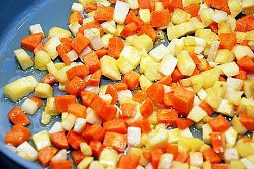 faire frire les légumes