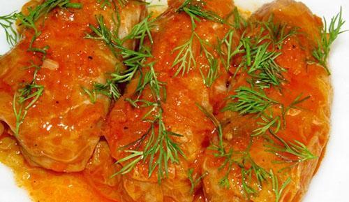 rouleaux de chou aux légumes