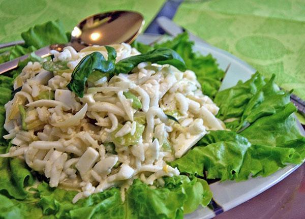 ensalada de calamar y pepino