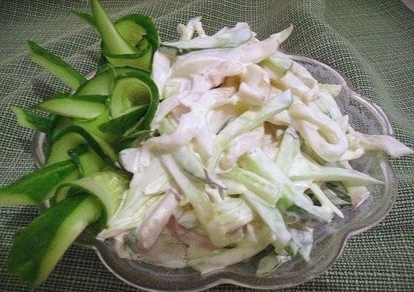 salade aux calamars et concombre