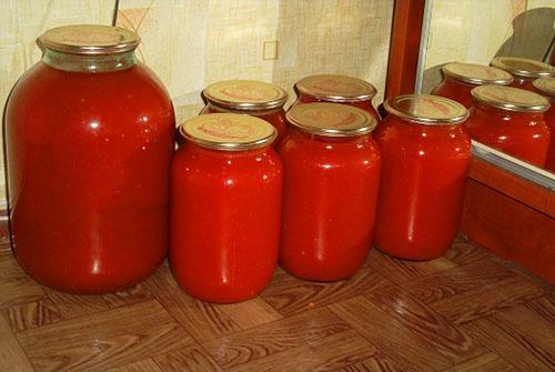 jugo de tomate para uso futuro