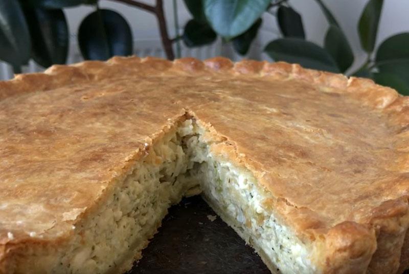delicioso pastel de cebolla
