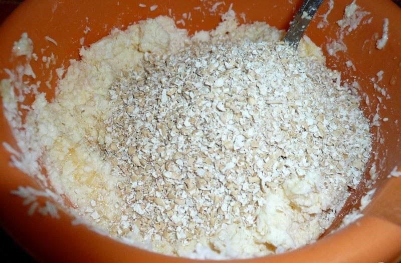 mezclar requesón con salvado de avena