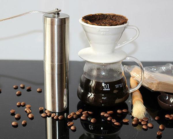 café fraîchement moulu
