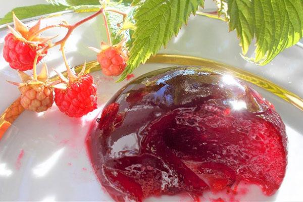 confiture de framboises à la gélatine