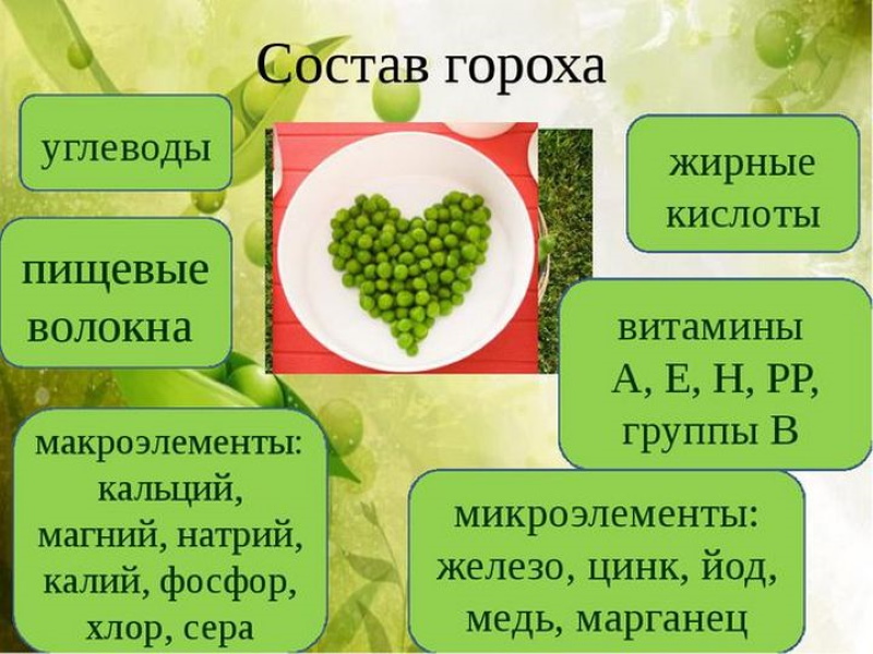 composition de pois
