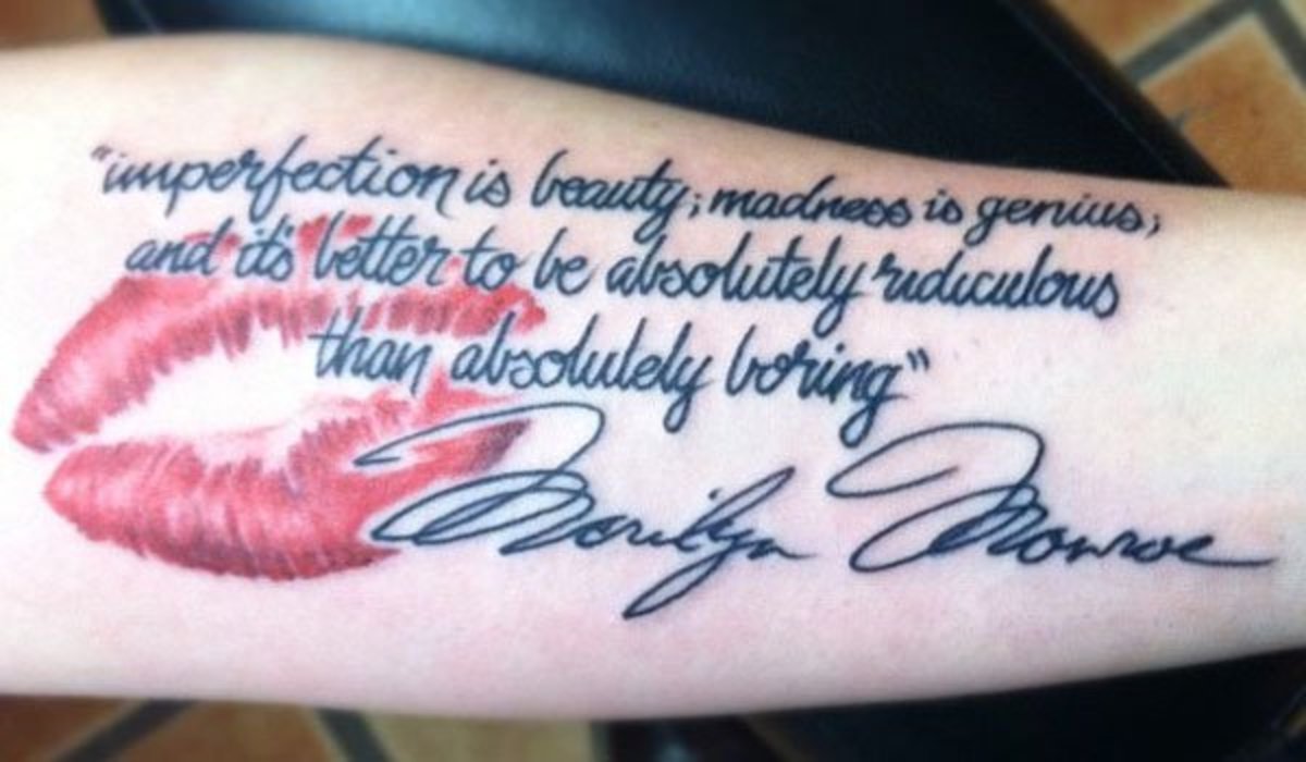 Marilyn Monroe Imperfection Tattoo