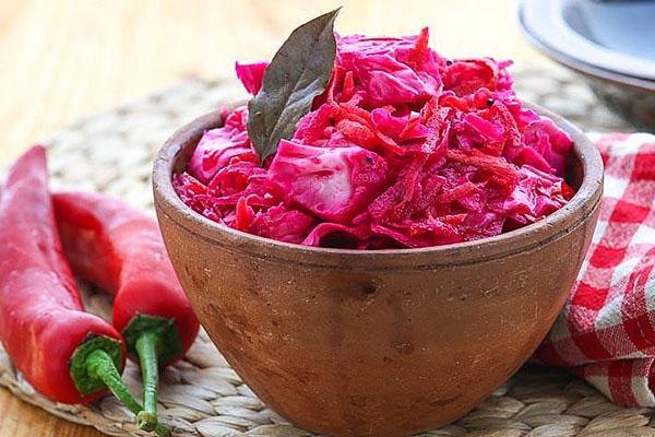 repollo en escabeche con remolacha