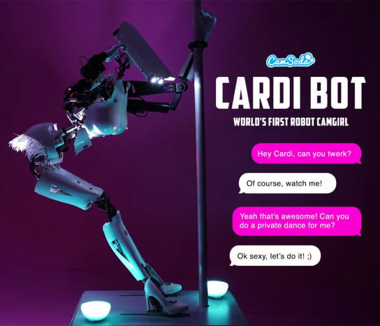 Cardi-Bot ist ausgestattet, um menschenähnliches Verhalten nachzuahmen und ist mit einer Technologie zur Verarbeitung natürlicher Sprache programmiert, die es ihr ermöglicht, schmutzig zu sprechen.