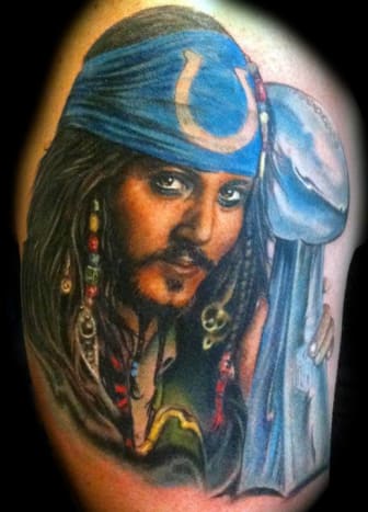 Joey Hamilton-Captain Jack Sparrow-Indianapolis Colts-Superbowl Trophy