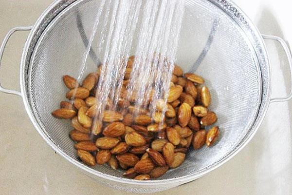 rincer les amandes